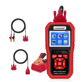 3u1 UNIVERZALNI OBD2 DIJAGNOSTIČKI SKENER I AKUMULATOR TESTER SA POVEZIVANJEM NA AKUMULATOR ZA AUTOMOBILE I MOTORE 