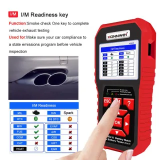 3u1 UNIVERZALNI OBD2 DIJAGNOSTIČKI SKENER I AKUMULATOR TESTER SA POVEZIVANJEM NA AKUMULATOR ZA AUTOMOBILE I MOTORE 