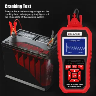 3u1 UNIVERZALNI OBD2 DIJAGNOSTIČKI SKENER I AKUMULATOR TESTER SA OPCIJOM RESETA LAMPICE ZA SERVIS ZA AUTOMOBILE I MOTORE 