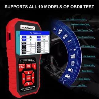 3u1 UNIVERZALNI OBD2 DIJAGNOSTIČKI SKENER I AKUMULATOR TESTER SA OPCIJOM RESETA LAMPICE ZA SERVIS ZA AUTOMOBILE I MOTORE 