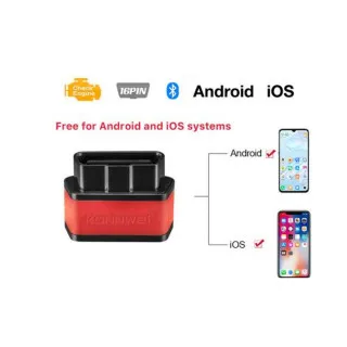 UREĐAJ ZA DIJAGNOSTIKU OBD2 WI FI CRVENI 