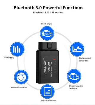 BLUETOOTH 5.0 OBD2 SKENER 