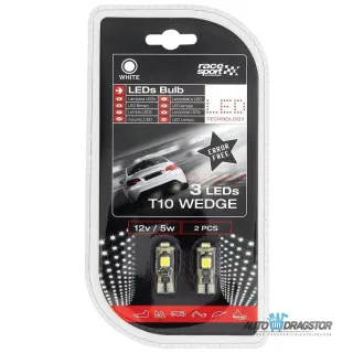 SIJALICA 12V T10 5W 2.1X9.5D LED 3SMD 2KOM 