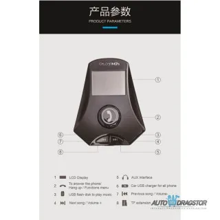 FM PREDAJNIK (TRANSMITER), 2 USB ULAZA, BLUETOOTH 5.0,MP3/WMA 