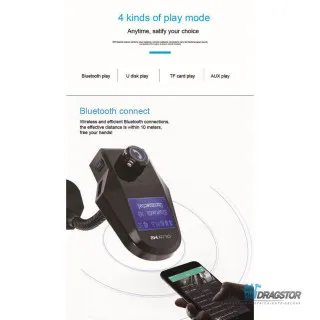 FM PREDAJNIK (TRANSMITER), 3 USB ULAZA, BLUETOOTH 5.0,MP3/WMA 