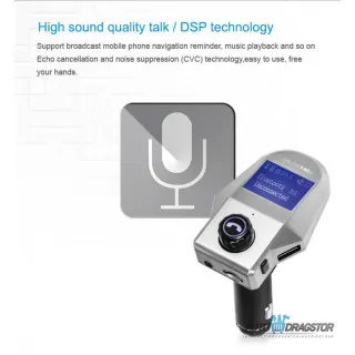 FM PREDAJNIK (TRANSMITER), 2 USB ULAZA, BLUETOOTH 5.0,MP3/WMA 