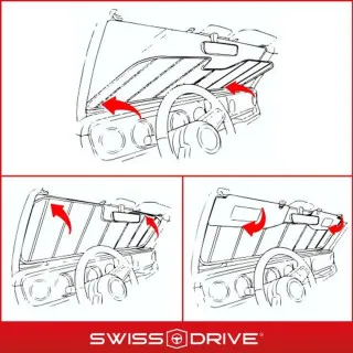 ZAŠTITA OD SUNCA 145x70CM MAT CRNA 