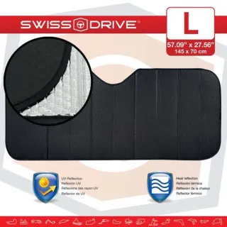 ZAŠTITA OD SUNCA 145x70CM MAT CRNA 