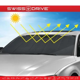 ZAŠTITA OD SUNCA 145x70CM MAT CRNA 