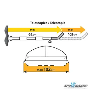 ZIDNI NOSAEI KROVNIH KOFERA TELESKOPSKI 2KOM 