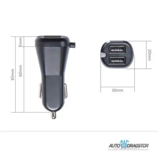 FM PREDAJNIK (TRANSMITER), 2 USB ULAZA, BLUETOOTH 5.0,MP3/WMA 