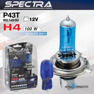 SIJALICA 12V H4 100W +T10 PLAVA SPECTRA 4KOM 