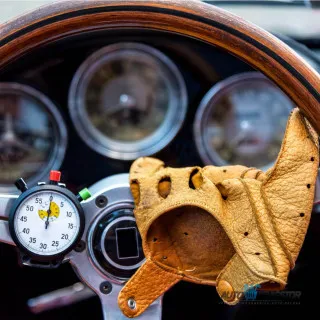 KOŽNE RUKAVICE ZA VOŽNJU TAMNO BRAON veličina L 