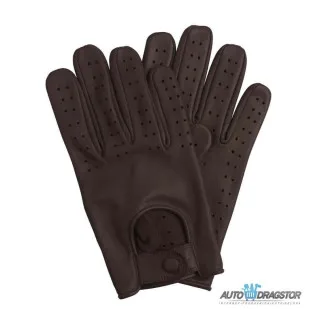 KOŽNE RUKAVICE ZA VOŽNJU TAMNO BRAON veličina S 