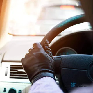 KOŽNE RUKAVICE ZA VOŽNJU TAMNO BRAON veličina XL 