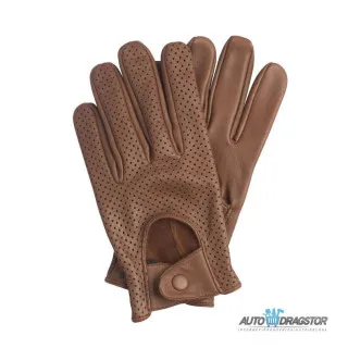 KOŽNE RUKAVICE ZA VOŽNJU SVETLO BRAON SA RUPICAMA veličina L 