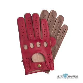 KOŽNE RUKAVICE ZA VOŽNJU CRVENO BRAON veličina L 