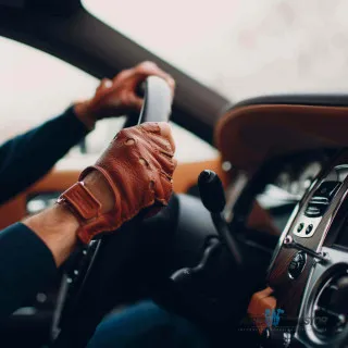 KOŽNE RUKAVICE ZA VOŽNJU NARANDZASTO BRAON veličina XL 