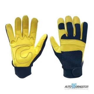 MOTO RUKAVICE ŽUTO/CRNE SA OJAČANJEM NA DLANU M 
