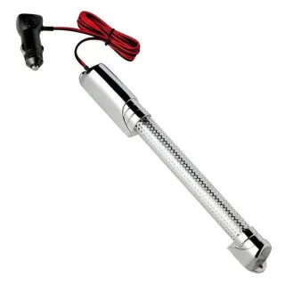 NEONSKA LAMPA NA AUTO UPALJAC 12V SA ALUMINIJUMSKOM ZAŠTITNOM REŠETKOM PLAVO SVETLO 