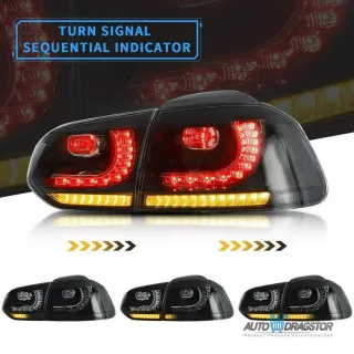 VW GOLF 6 2008-2012 DINAMIČKE ZATAMLJENE LED ŠTOP LAMPE-SET 4KOM 