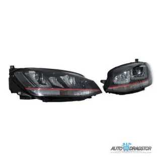 VW GOLF 7 2012-2017 FAROVI ZATAMLJENI SA CRVENOM LINIJOM-SET 2 KOM 