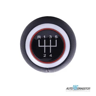 AUDI RUČICA MENJAČA 5 BRZINA SA CRVENIM KRUGOM KOŽNA 