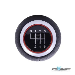 AUDI RUČICA MENJAČA 6 BRZINA SA CRVENIM KRUGOM KOŽNA 