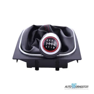 VOLKSWAGEN GOLF 5/GOLF 5/GOLF 5 PLUS/JETTA 2006-2012 RUČICA MENJAČA SA KOŽICOM 6 BRZINA I CRVENIM KR 