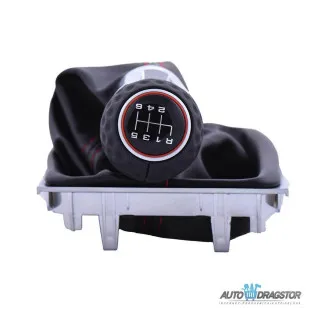 VOLKSWAGEN GOLF 7 RUČICA MENJAČA SA KOŽICOM 5 BRZINA SA CRVENIM OKVIROM 