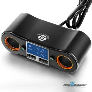 PUNJAČ ZA VOZILO SA 2 USB ULAZA 