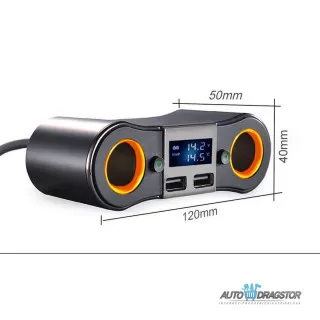 PUNJAČ ZA VOZILO SA 2 USB ULAZA 