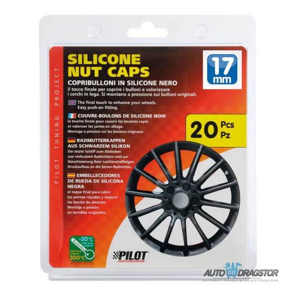 SET SILIKONSKIH POKLOPACA ZA ŠRAFOVE TOČKA 20KOM 17MM 