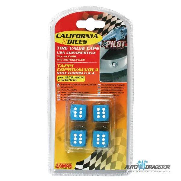 KAPICE VENTILA PLAVO-BELE KOCKICE 4KOM 