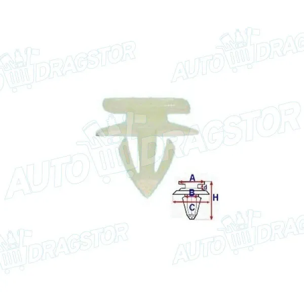 Žabica lajsne FIAT PUNTO (176), 93-99; PUNTO (188), 99-10; 