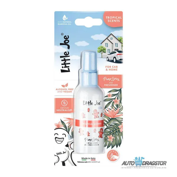 MIRIS ZA KOLA LITTLE JOE TROPICAL SCENT 60ML SPREJ 