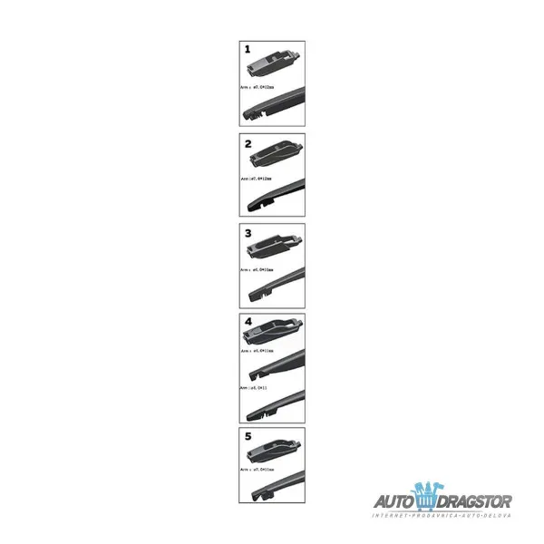 METLICA BRISAČA ZA ZADNJI BRISAČ EASY FIT 14'' 355MM 