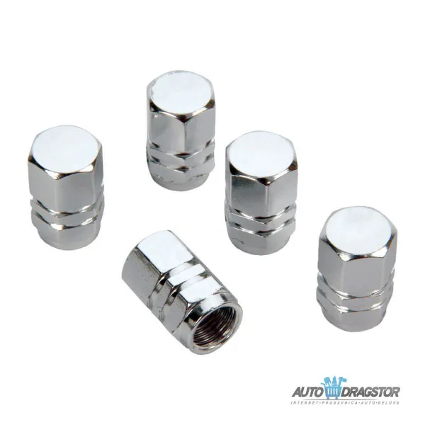 KAPICE VENTILA ALUMINIJUMSKE 4KOM SREBRNE 