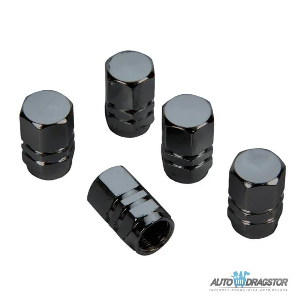 KAPICE VENTILA ALUMINIJUMSKE 4KOM CRNE 