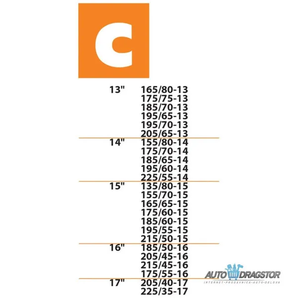 ČARAPA ZA SNEG PREMIUM KVALITET C 
