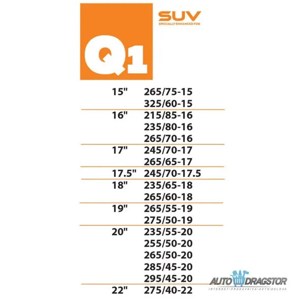 ČARAPA ZA SNEG EASY & SAFE REAL 420G Q1 SUV PAR 