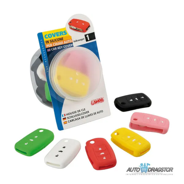 SILIKONSKA NAVLAKA ZA KLJUČEVE SEAT/ŠKODA/VOLKSWAGEN BELA 
