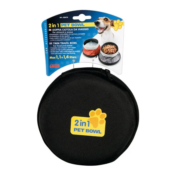 DUPLA SKLOPIVA POSUDA ZA PSE ZA PUTOVANJE 