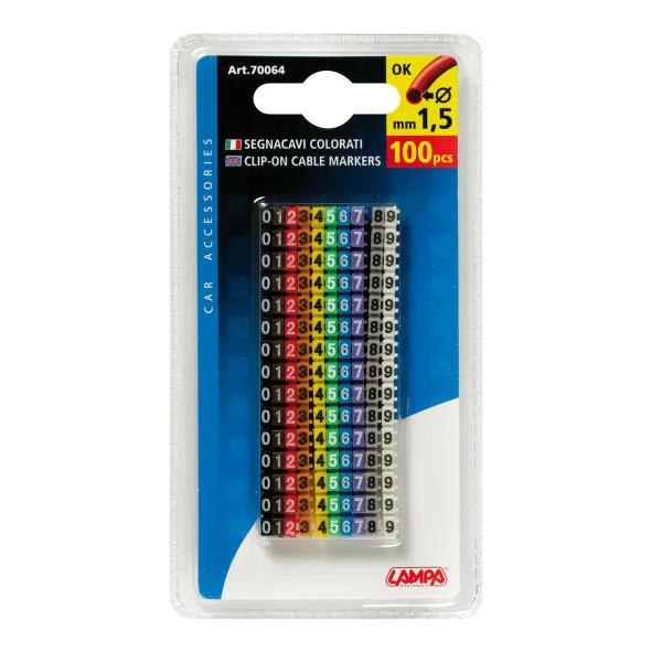 NUMERATORI ZA KABLOVE SET 150KOM ZA KABLOVE OD 1.5mm2 I PREČNIKA OKO 4mm 