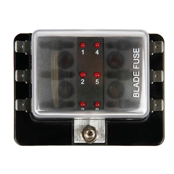 KUĆIŠTE ZA OSIGURAČE SA 6 LED INDIKATORA/I ULAZ/6 IZLAZA 