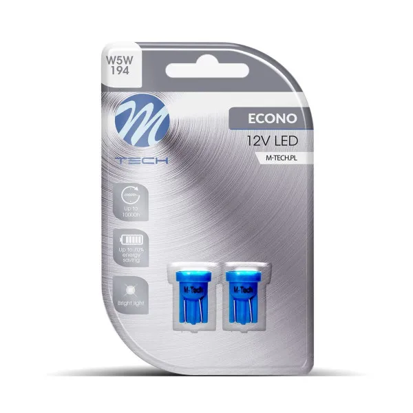 SIJALICA 12V W5W W2.1X9.5 4xLED SMD3528 2KOM SA PLAVIM KUĆIŠTEM 