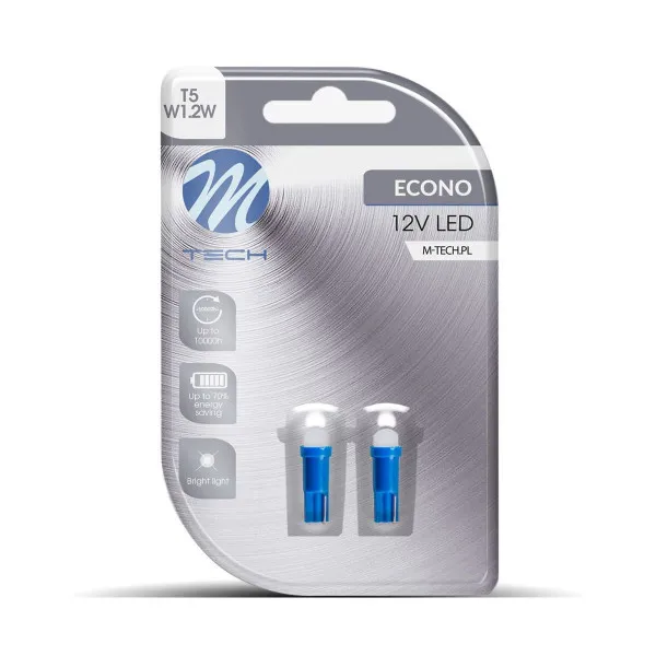 SIJALICA 12V T5,R5,W2x4.6D,W1.2W,W2W,W2.3W LED 1xSMD5050 2KOM PLAVA 