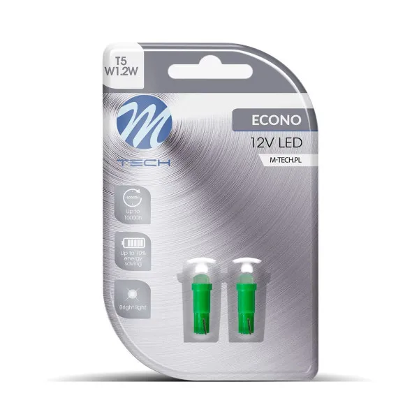 SIJALICA 12V T5,R5,W2x4.6D,W1.2W,W2W,W2.3W LED 1xSMD5050 2KOM ZELENA 