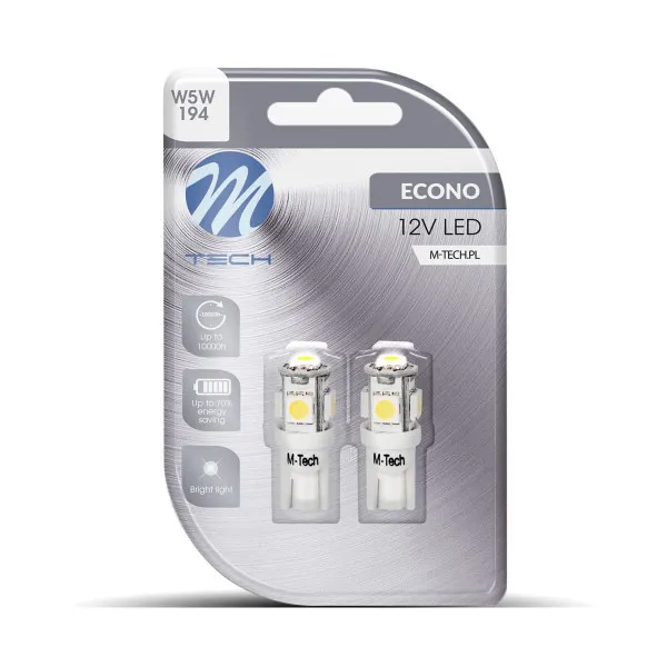 SIJALICA 12V W5W W2.1X9.5D LED 5xSMD5050 2KOM 