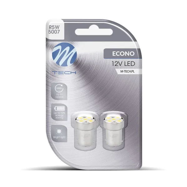 SIJALICA 12 R10W Ba15s G18 LED 5xSMD5050 BELA 2KOM 